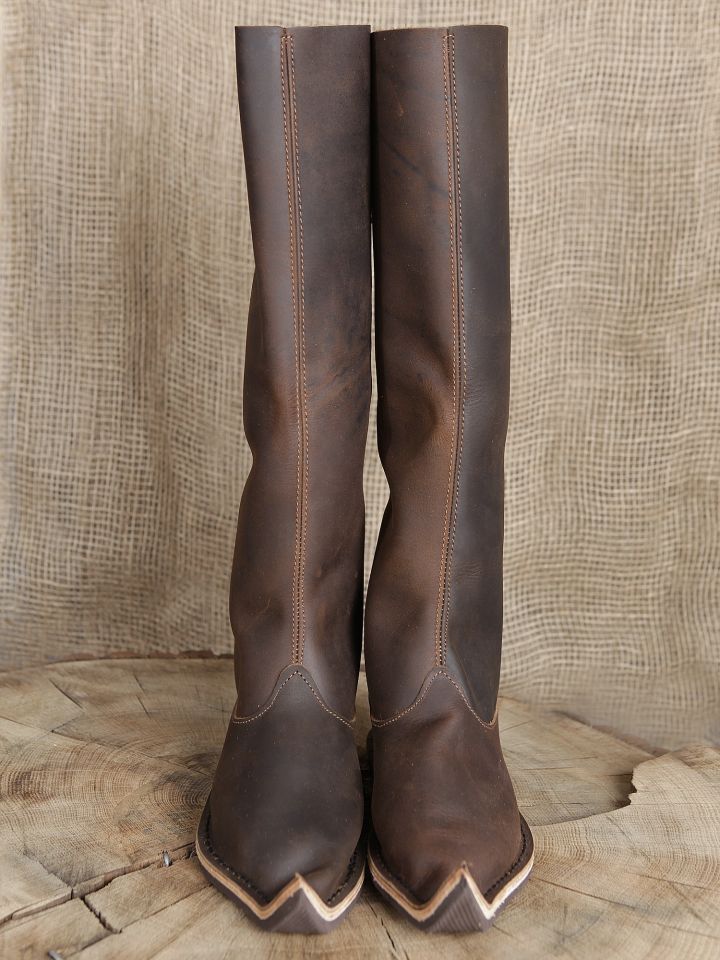 bottes nubuck marron