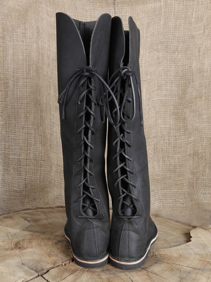 Bottes hautes en nubuck, noires 3