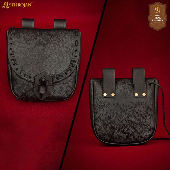 Sac de ceinture avec fermeture en corne, noir 3