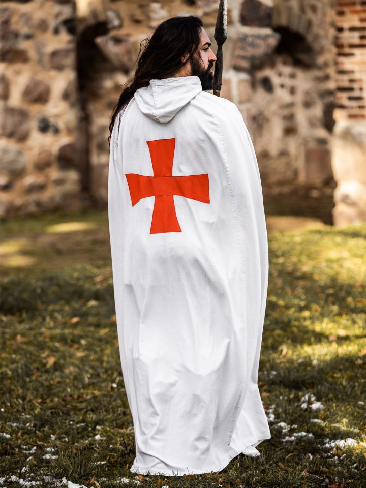 Cape avec croix rouge des templiers 3