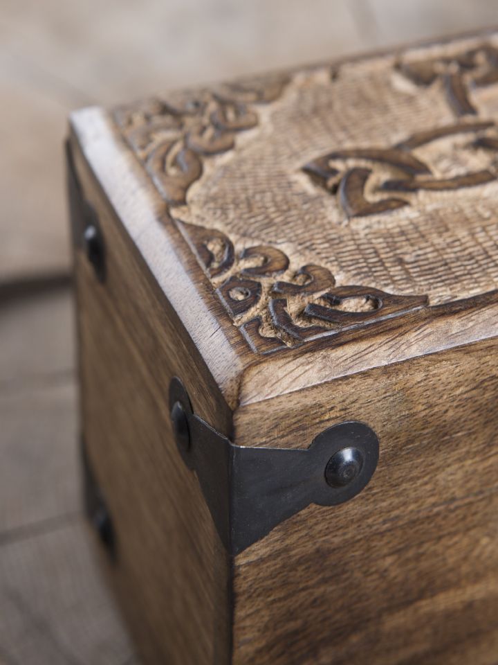 Coffret en bois motifs noeuds celtiques 3