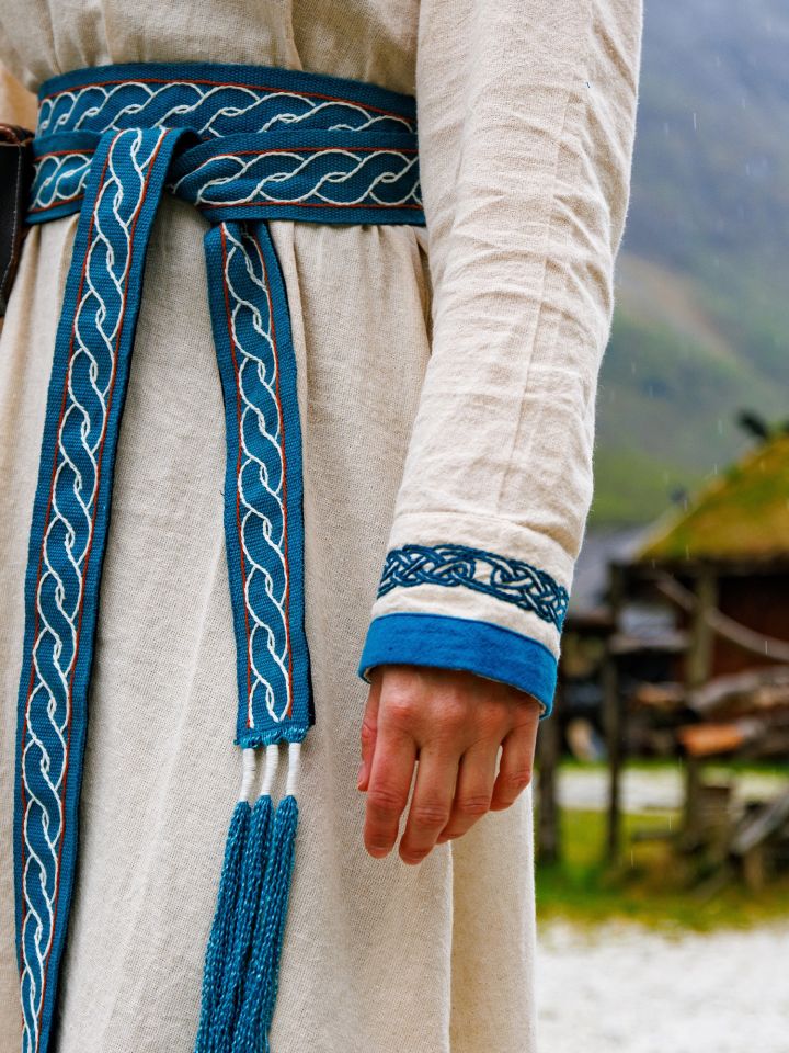 Robe viking Lagertha, bleue et écrue XS 3