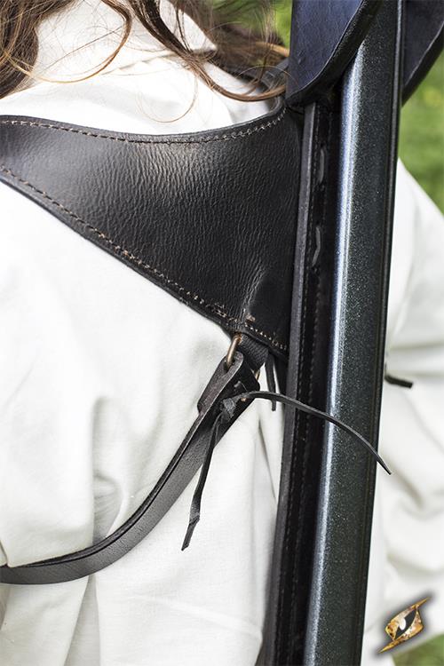 Support dorsal pour épées LARP noir 3