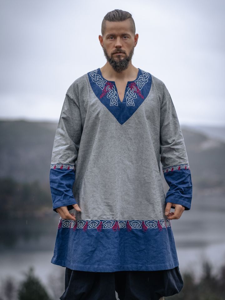 Tunique viking Freydis Gris unisexe 3