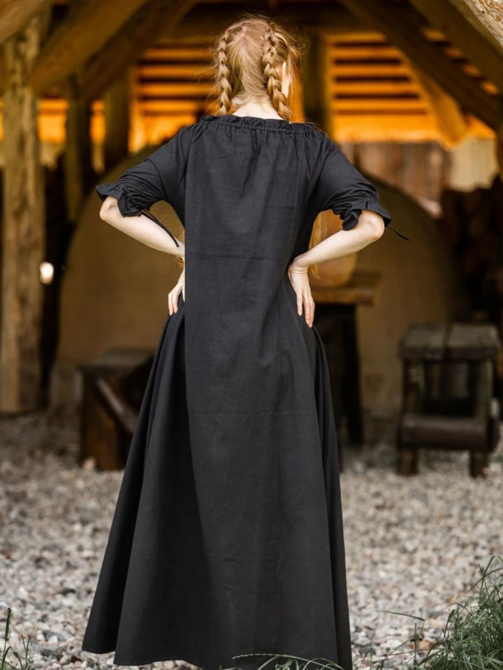 Robe à manches trois quarts Brida, noire 3