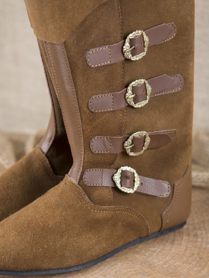 Bottes médiévales à boucles, marron 43 3