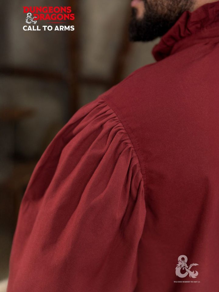 Chemise de barde D&D en rouge 3