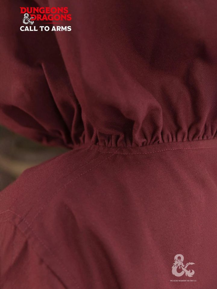 Manteau D&D Paladin à grande capuche en bordeaux 3