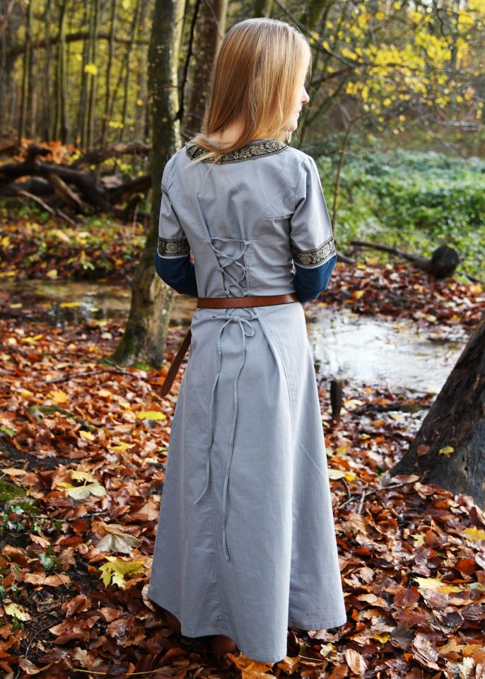 Robe médiévale Eléonore en bleu pour enfant 3