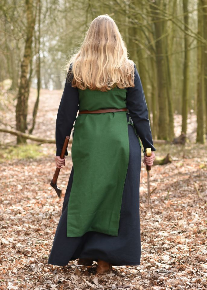 Robe tablier Tinna, en vert S/M 3