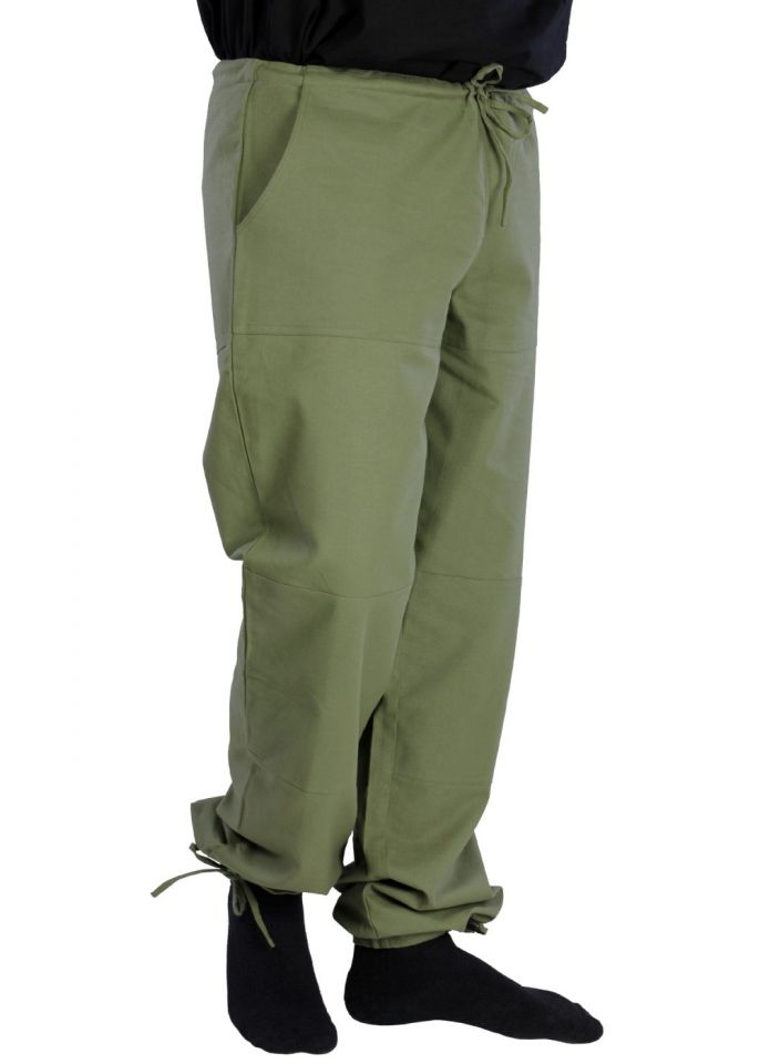 Pantalon paysan vert olive L 3