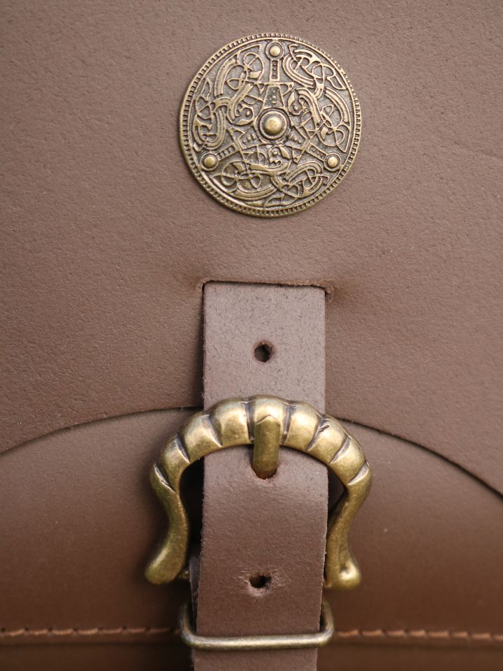 Sac à bandoulière en cuir marron 3