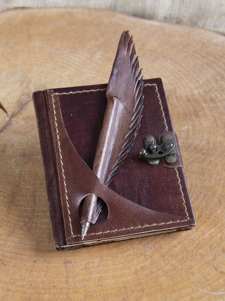 Carnet d'écriture en cuir marron, petit modèle 3