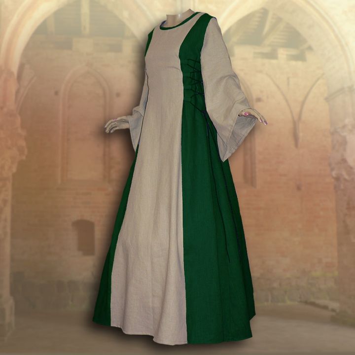 Ensemble médiéval Isabella en vert 3