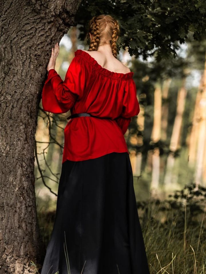 Blouse fluide en rouge L/XL 3