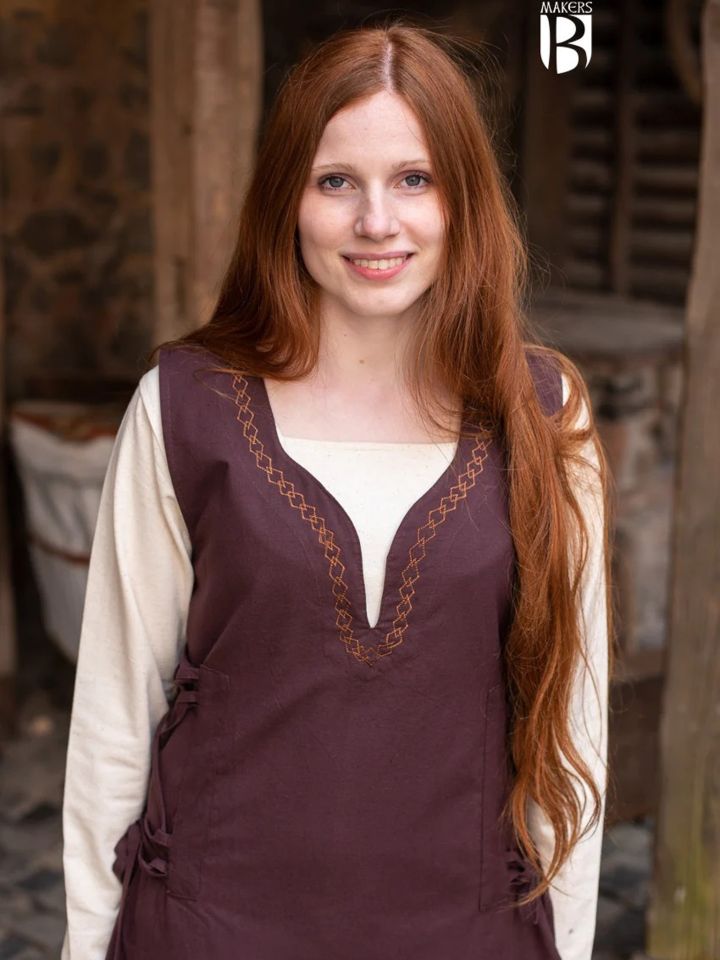 Surcot en coton marron 3