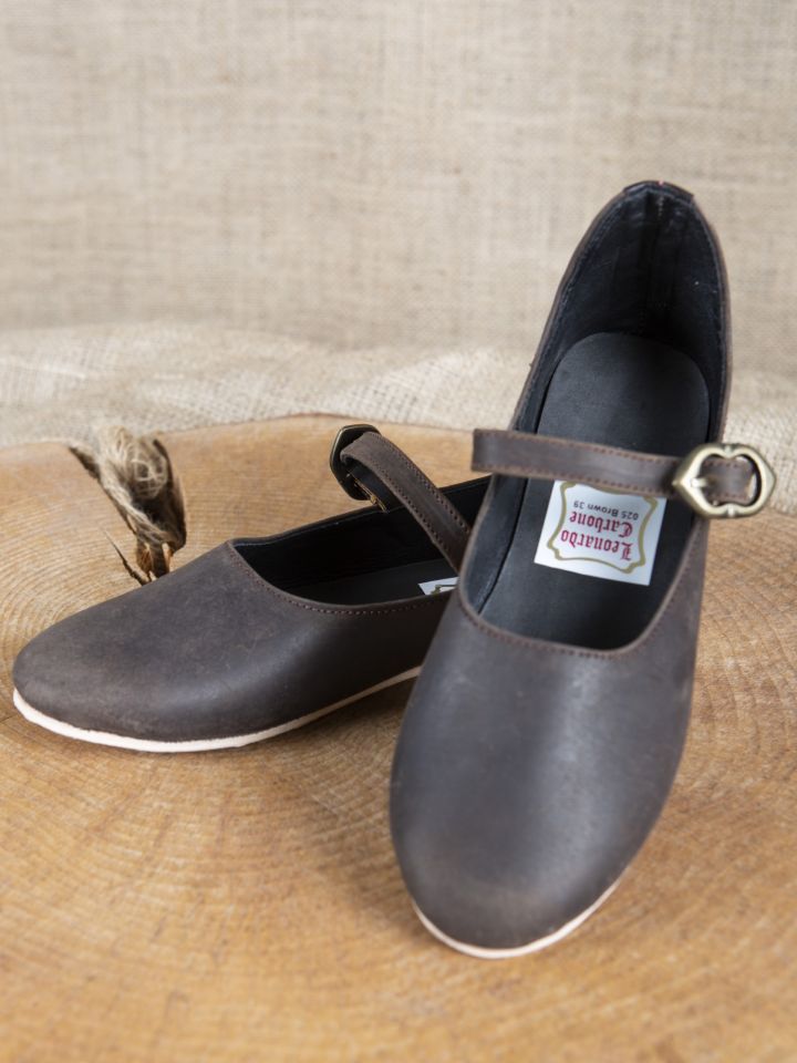 Chaussures médiévales Cecilie nubuck marron 36 3