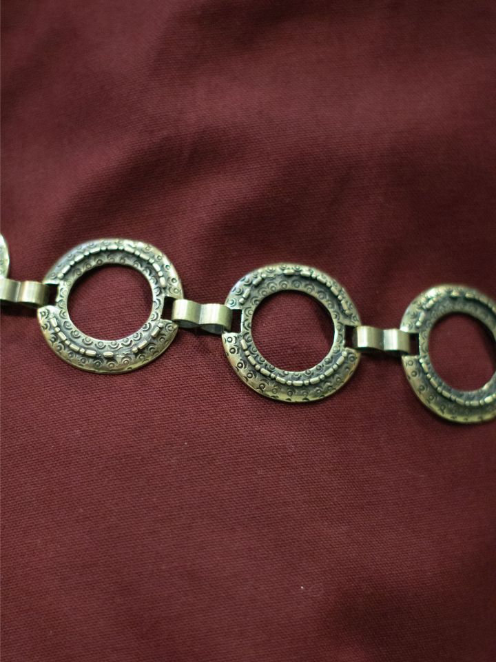 Ceinture chaîne avec anneaux laiton ancien 3