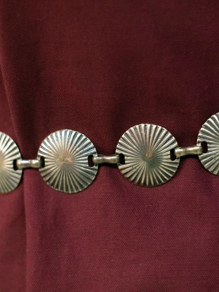 Ceinture chaîne avec motif rayons vieux laiton 3