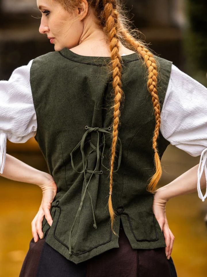 Gilet Selma avec broderie, en vert XXXL 3