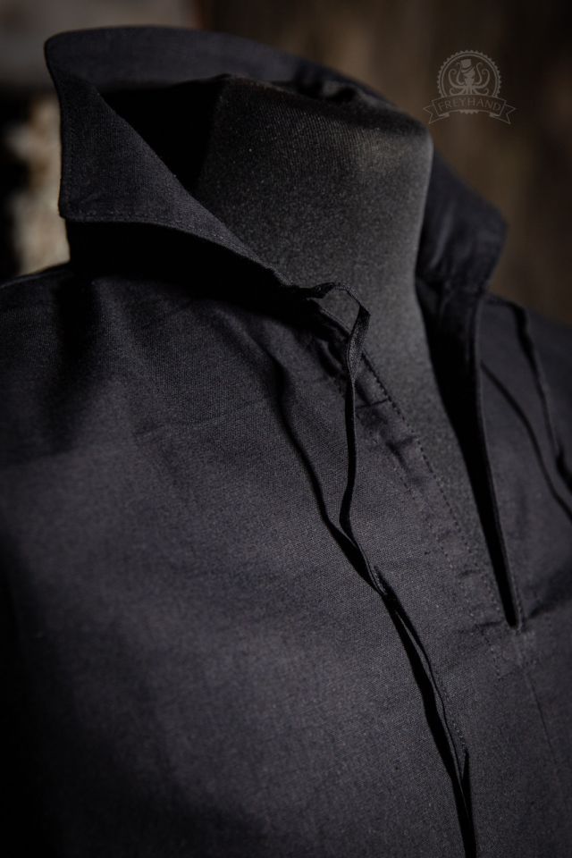 Chemise mousquetaire Rémy en noir L 3