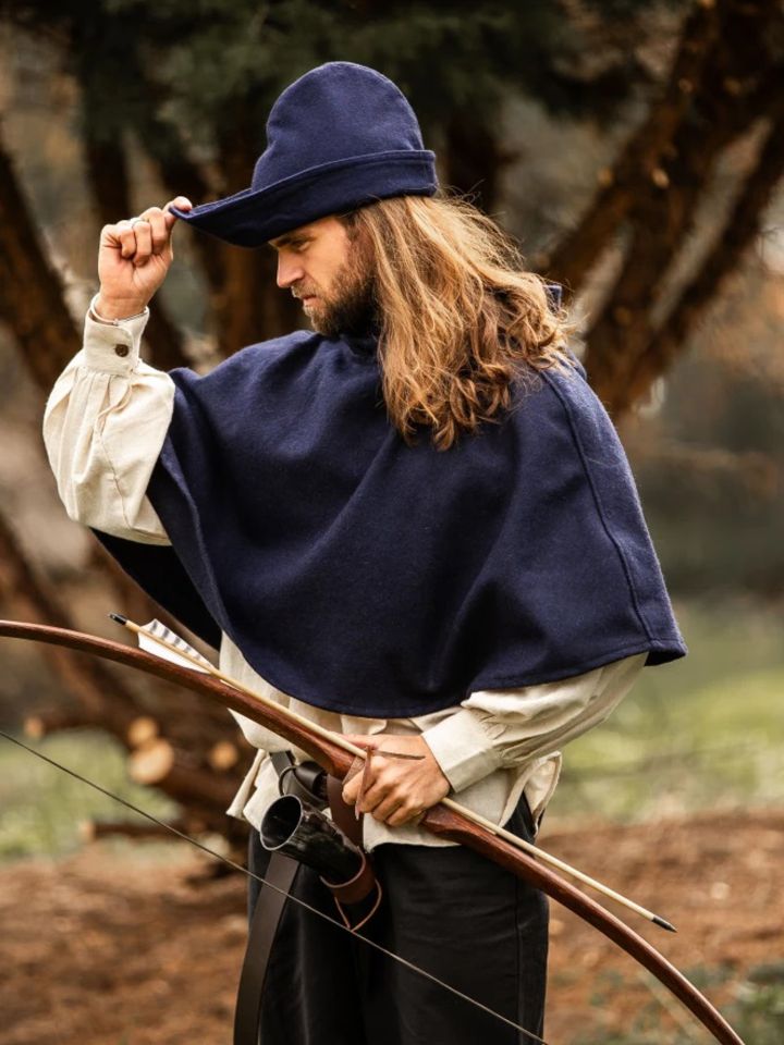 Chapeau de Robin des Bois en bleu 3