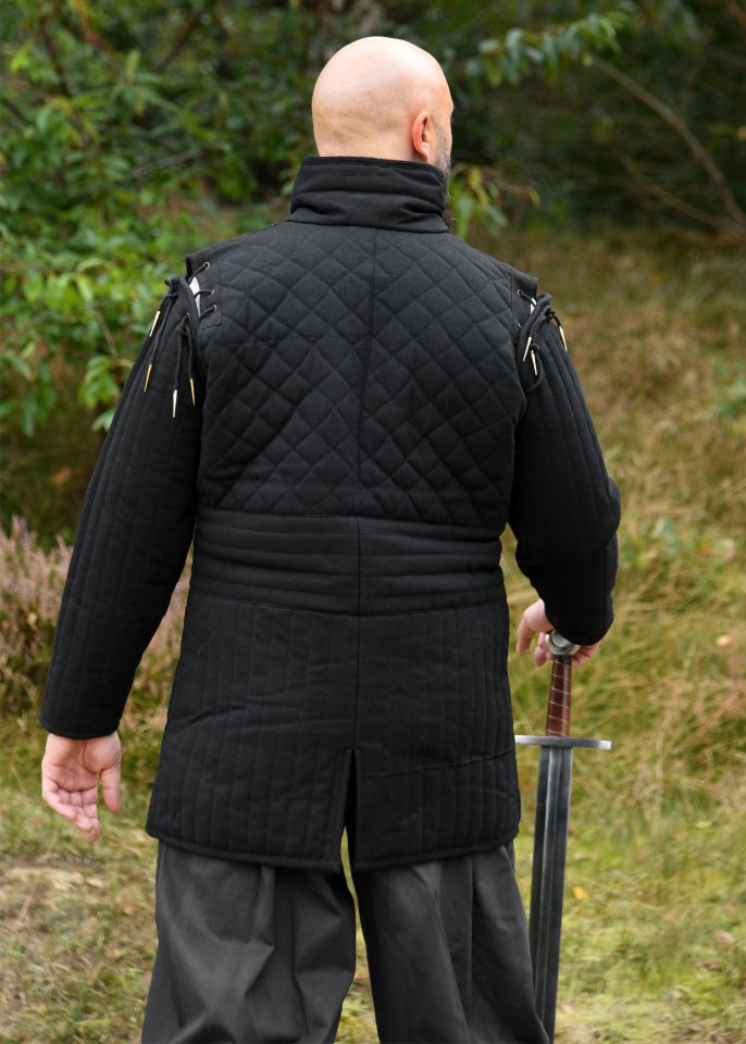 Gambison long avec manches amovibles noir 3