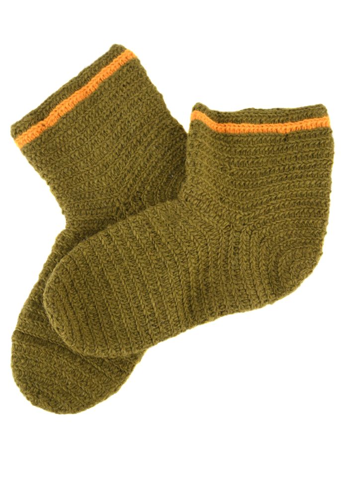 Chaussettes en laine vertes 38-40 3