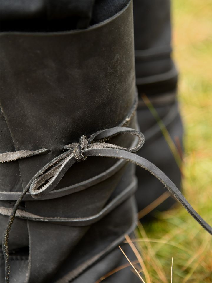 Bottes viking à lacets noires 3