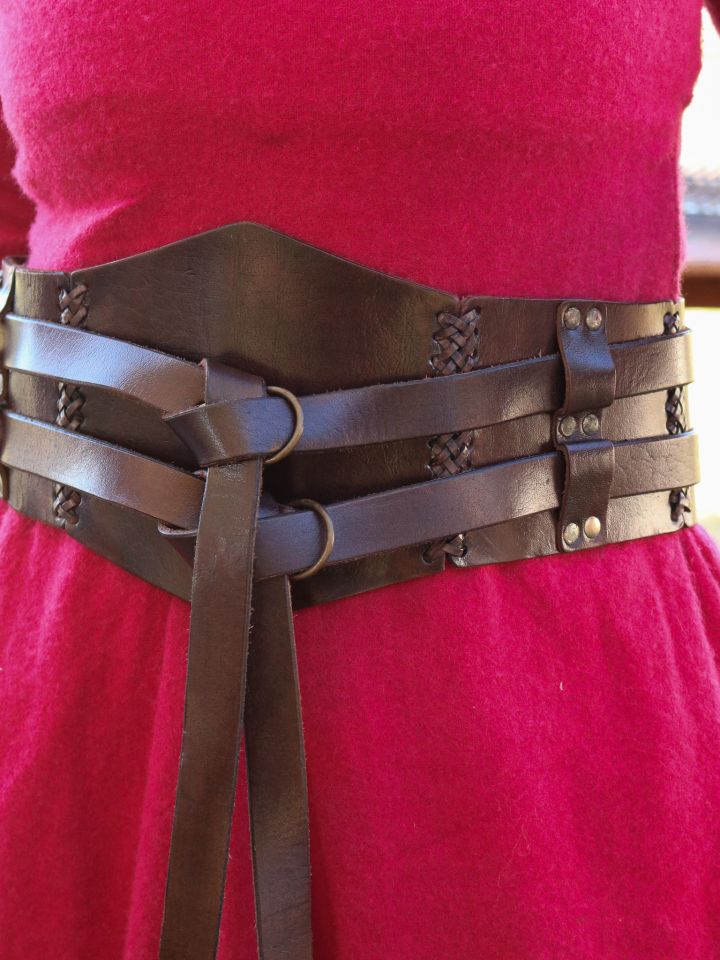 Large ceinture double marron, unisexe XXL 3