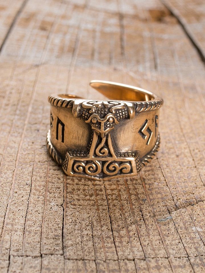 Bague marteau Thor petit | bronze 3