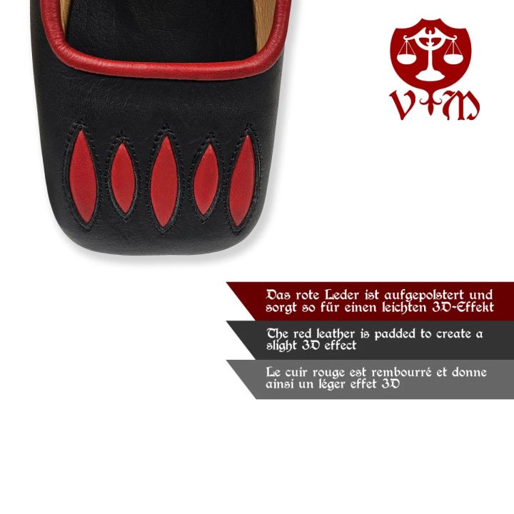 Chaussures à gueule de vache Caspar noir-rouge 3