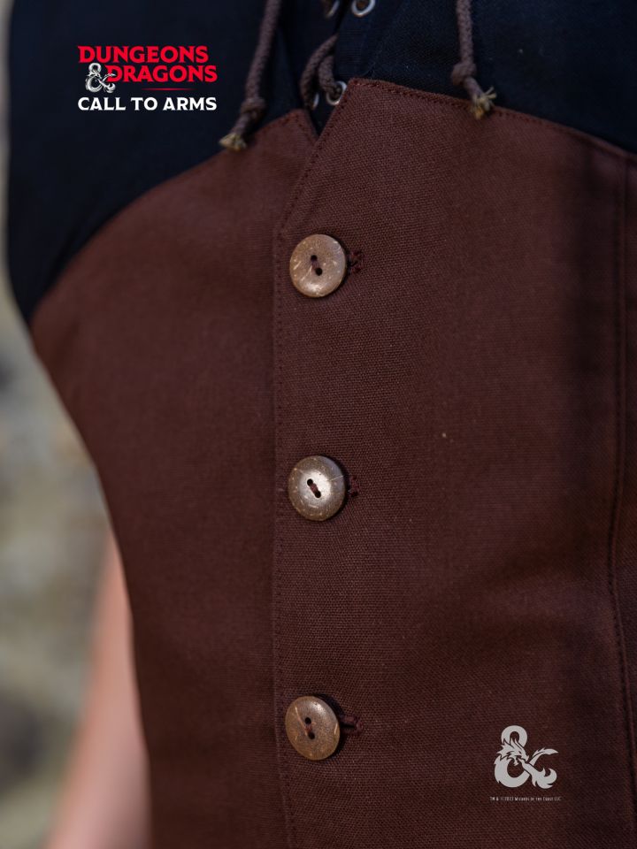 Gilet sans manche à capuche noir et marron Dungeons & Dragons 4