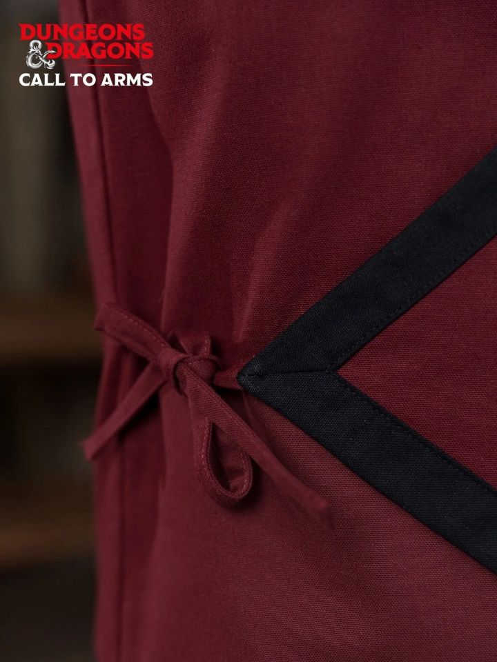 Chemise de moine bordeaux-noire L 4