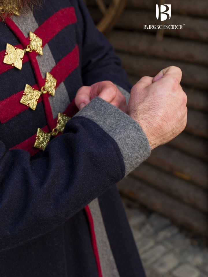 Manteau Rus Kosma bleu/gris foncé/rouge 4