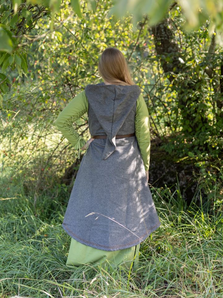 Robe portefeuille Dala en feutre gris 4