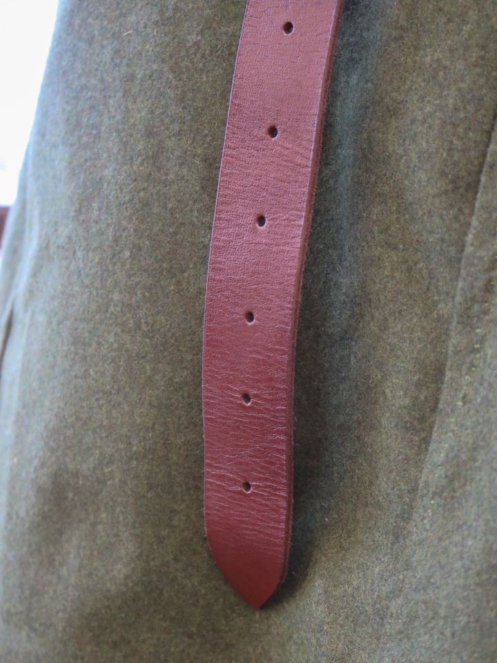 Ceinture longue avec surpiqûres marron 4
