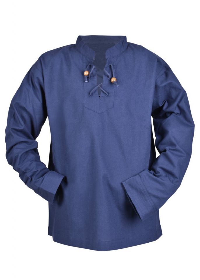 Chemise médiévale pour enfant, en bleu 146 4