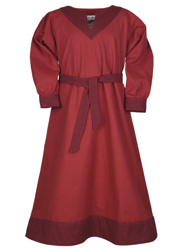 Robe Viking pour enfant, rouge/lie de vin 146 4