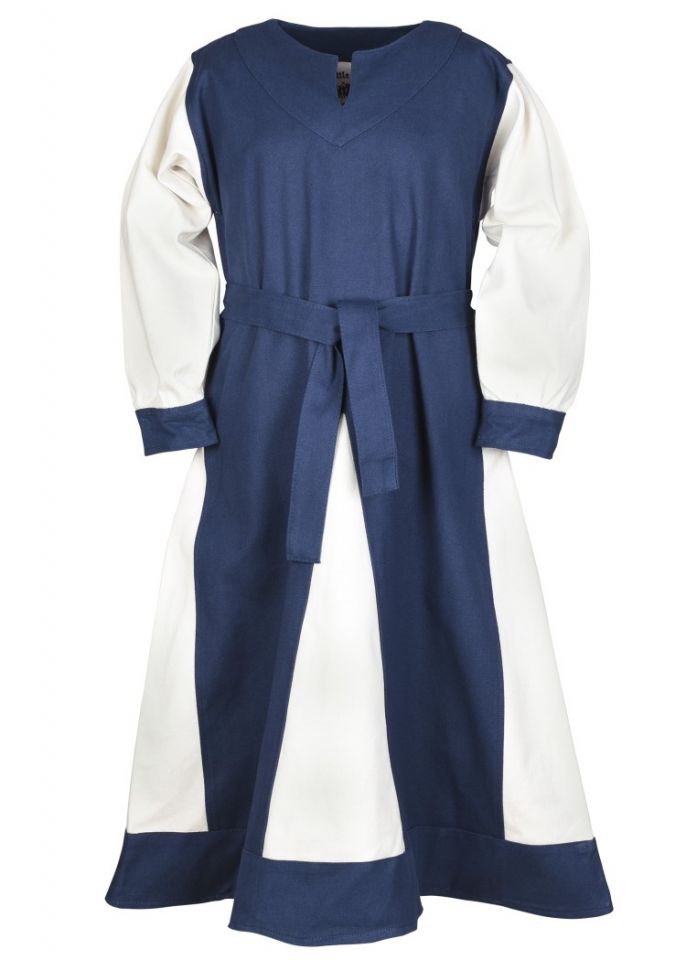 Robe Viking pour enfant, bleue/écrue 164 4