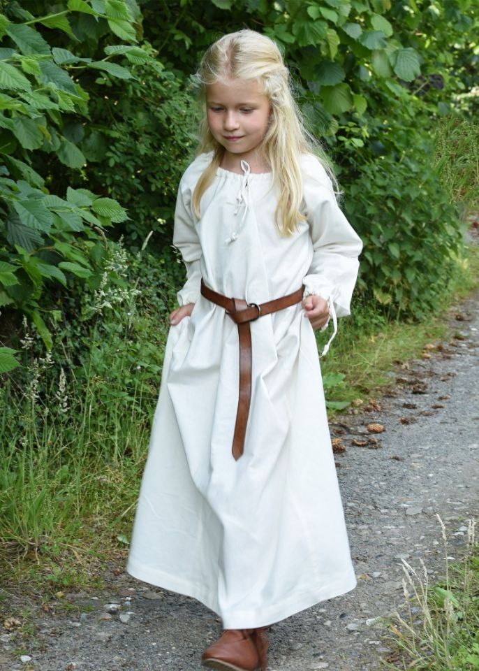 Robe médiévale Mara pour enfant écrue 146 4