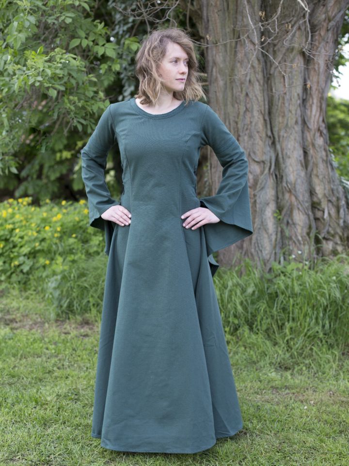 Robe manches trompette, en vert XXL 4