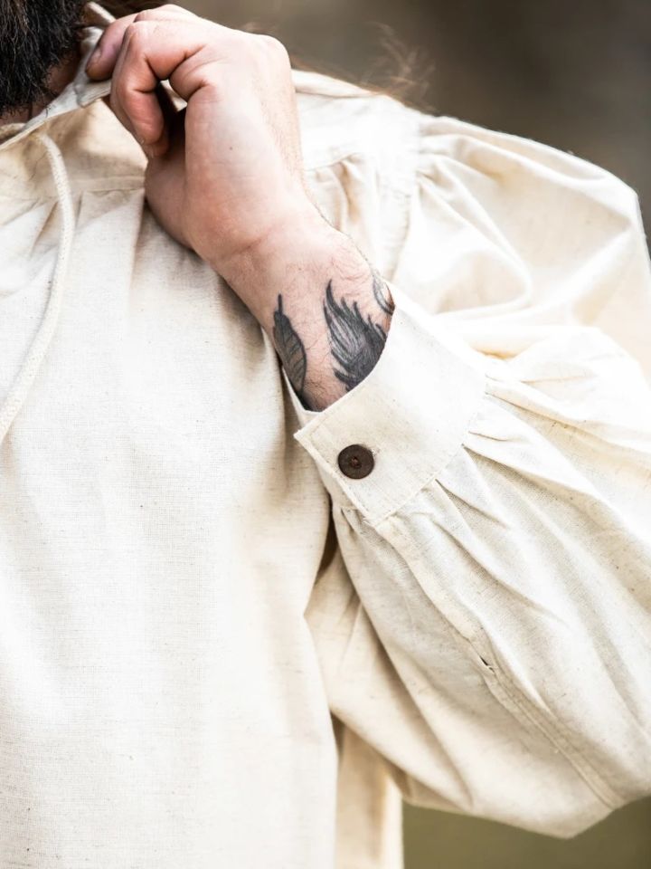 Chemise médiévale Ulrich écrue XXXL 4