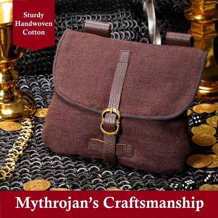 Sac de ceinture en toile marron 4