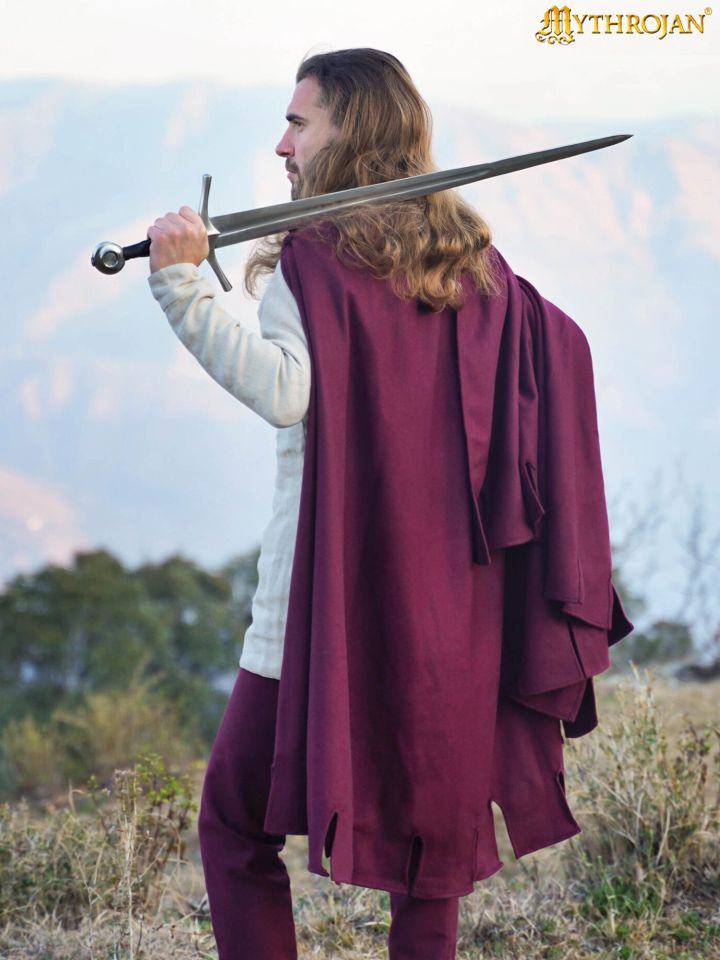 Cape médiévale en laine Bockstenmann rouge 4