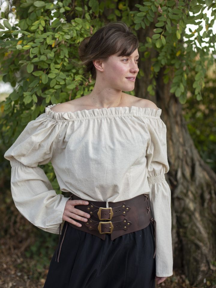 Corset Médiéval à boucles, marron XXXL 4