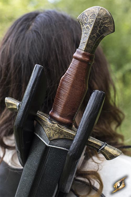 Support dorsal pour épées LARP noir 4