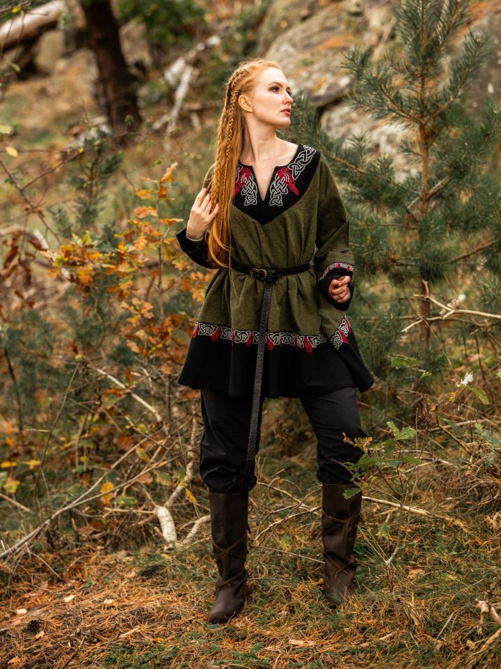 Tunique Viking Freydis Olive Unisexe 4