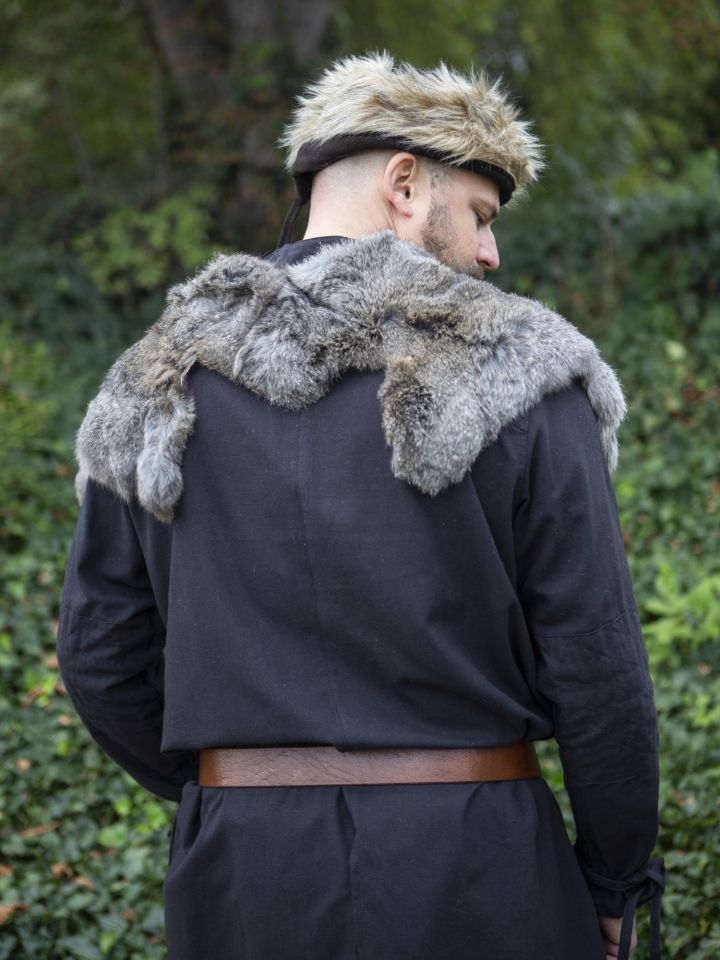 Capelet médiéval en fourrure Géant gris 4