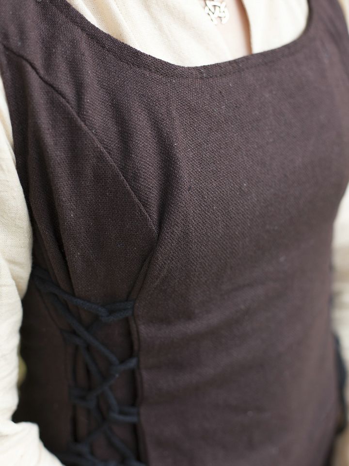Robe à bretelles sans manches Uma marron M 4